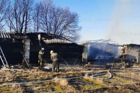 Пожар в деревне Лунгачи