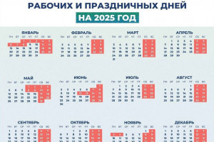 Новый календарь выходных на 2025 год