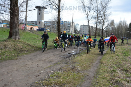Велопробег юных спортсменов и горожан в Сясьстрое