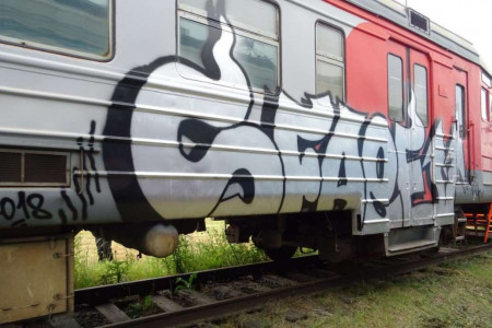 Вагонам поездов достается от вандалов