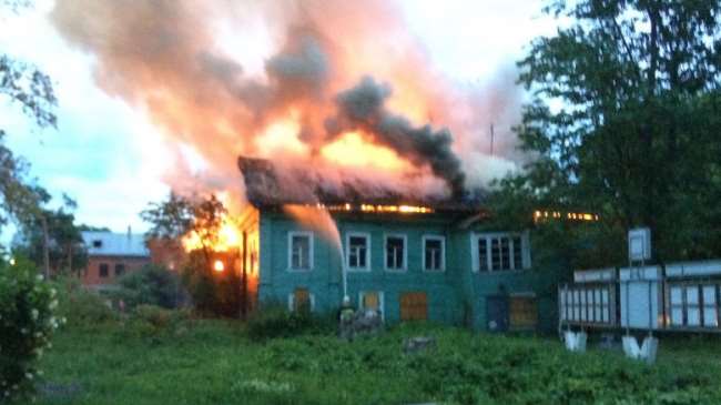 Пожар в Новой Ладоге