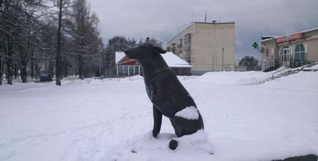 В Новой Ладоге поврежден памятник бездомному псу Юрику