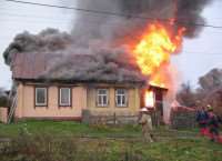 В деревне Пехалево горел дом